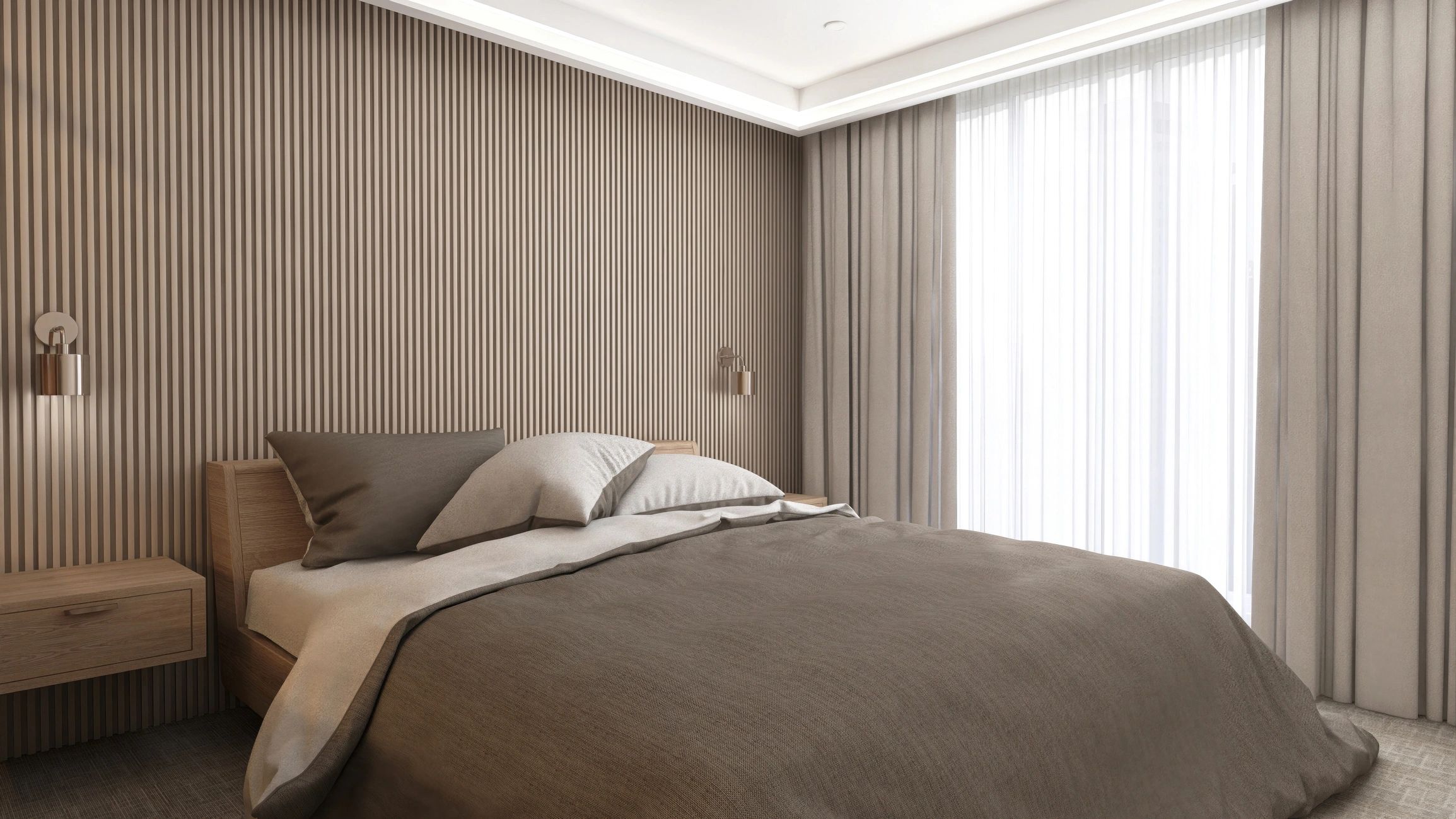 Luxury villa bedroom interior